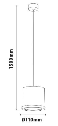 lámpara colgante dimensiones